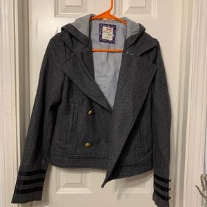 Tommy Girl Blazer Gray Hooded Jacket